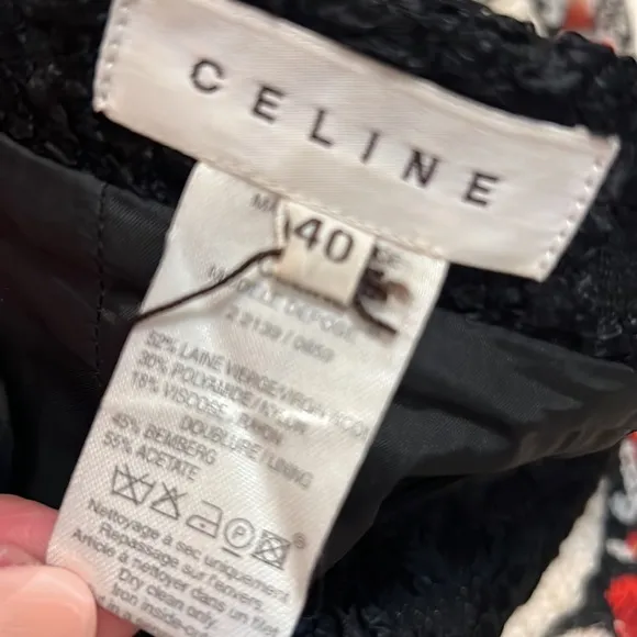 Celine Paris black skirt size 40 made in France