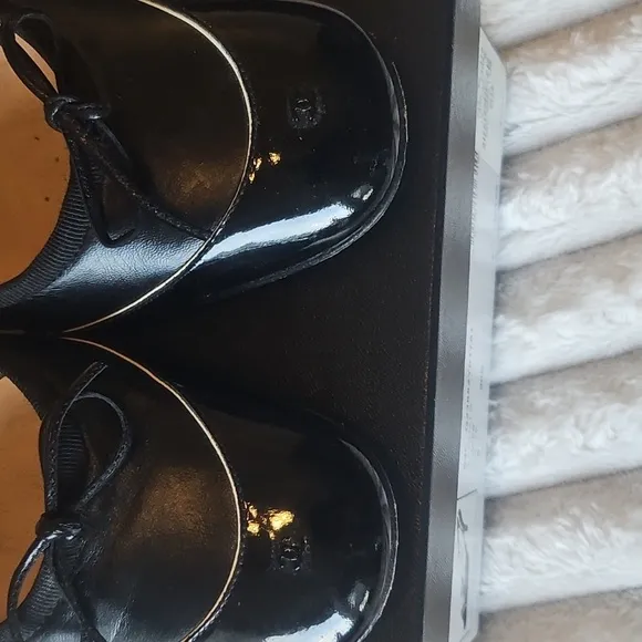 CHANEL Black Patent Leather Mules