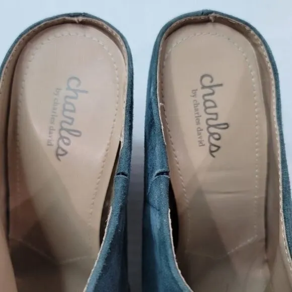 Charles by Charles David Suede Heeled Mules Size 6.5