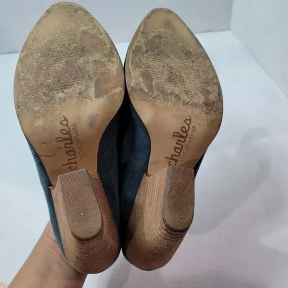 Charles by Charles David Suede Heeled Mules Size 6.5