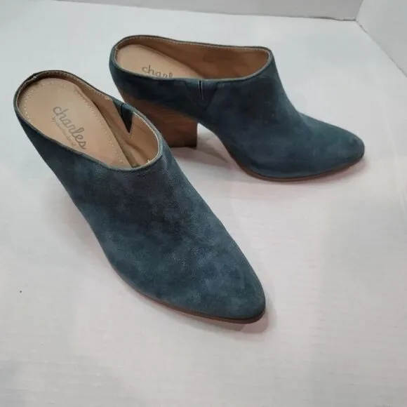 Charles by Charles David Suede Heeled Mules Size 6.5