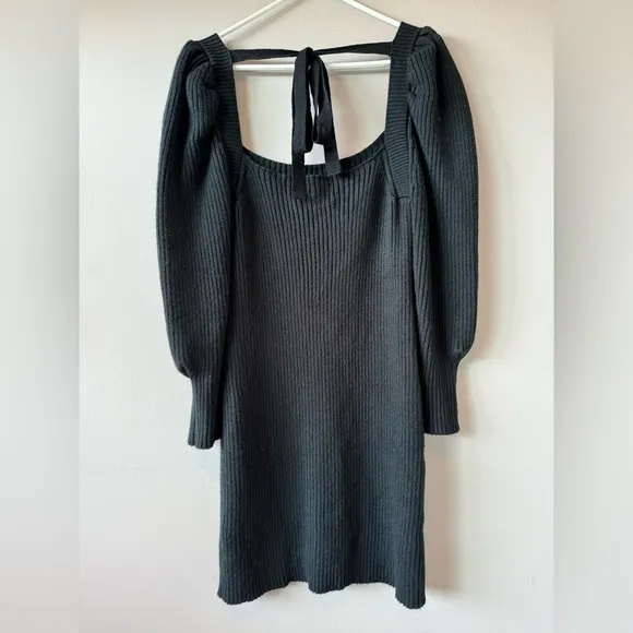 Charles Henry NWT Women’s Black Ribbed Long Sleeve‎ Sweater Dress Size Medium