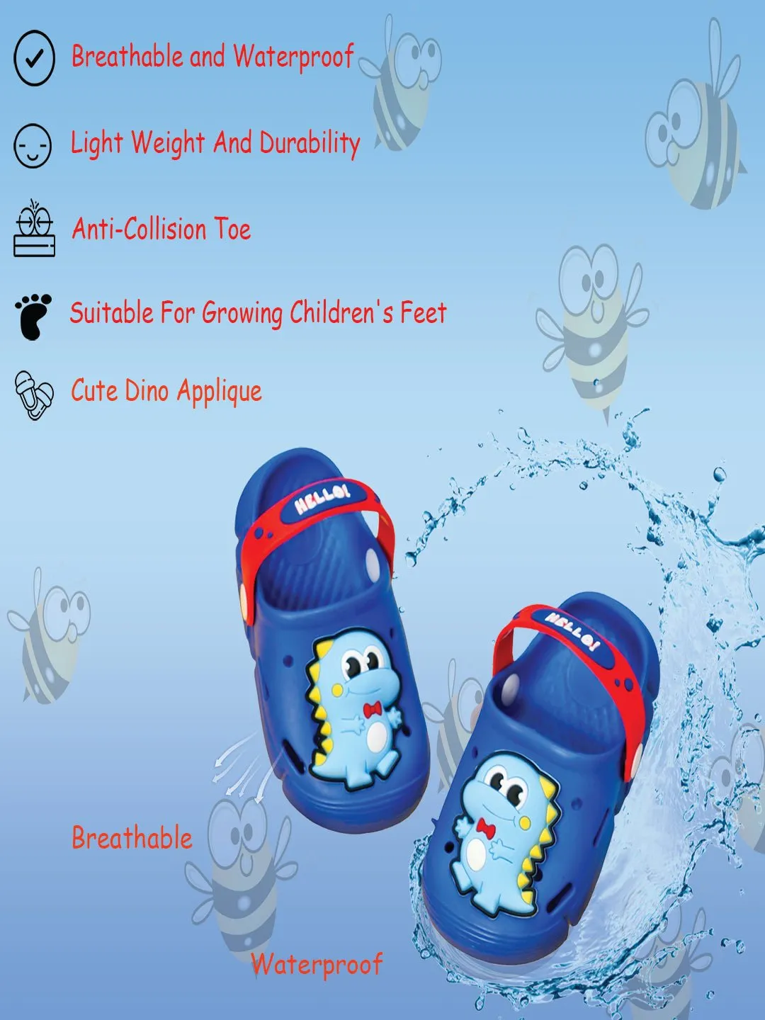 Charming Dinosaur theme Clogs for Boys