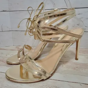 Chelsea Paris Ada gold strappy heels