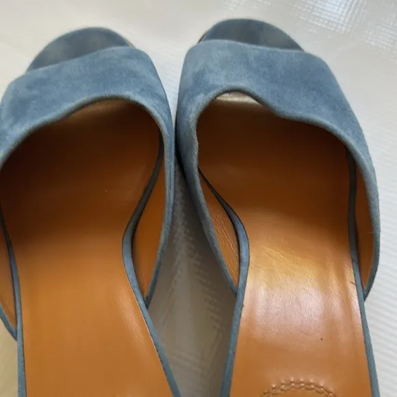 Chloé Oli 50mm suede mules - Blue size 37