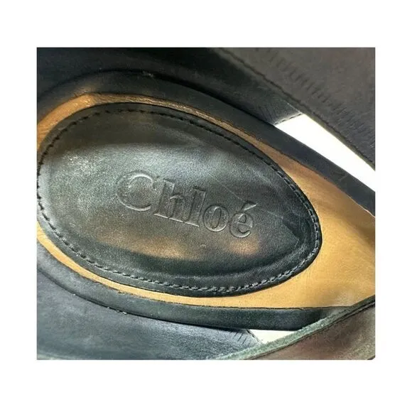 Chloe Saturina Calf Leather Strappy Women's Stiletto Heel Womens 40