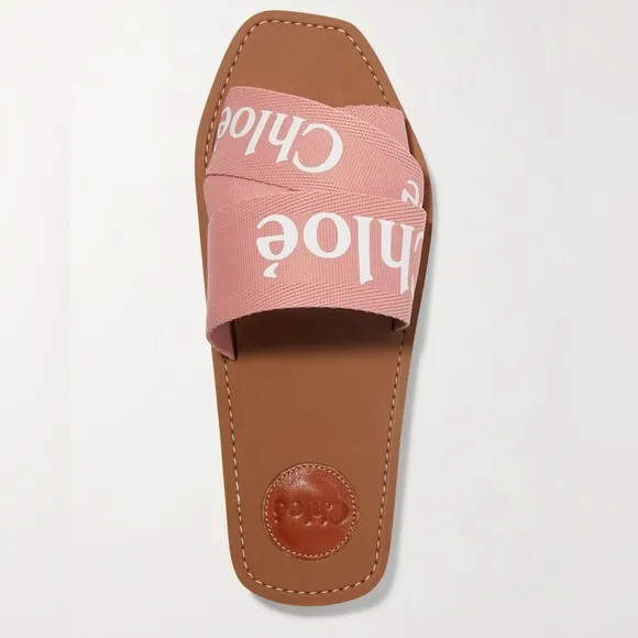Chloe Woody Logo Slide Delicate Pink 39