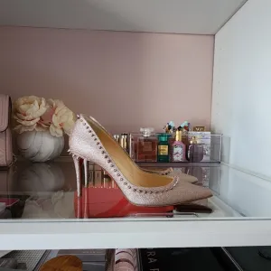 christian louboutin anjalina 85 glitter mini 36