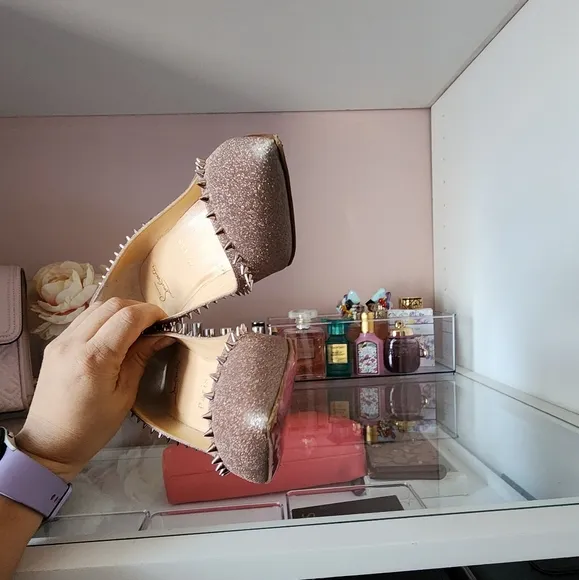 christian louboutin anjalina 85 glitter mini 36