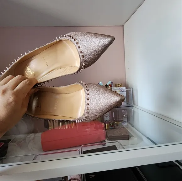christian louboutin anjalina 85 glitter mini 36