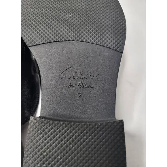 Circus by Sam Edelman Nancy Black Glossy Mules Black 7M  Pointed Toe