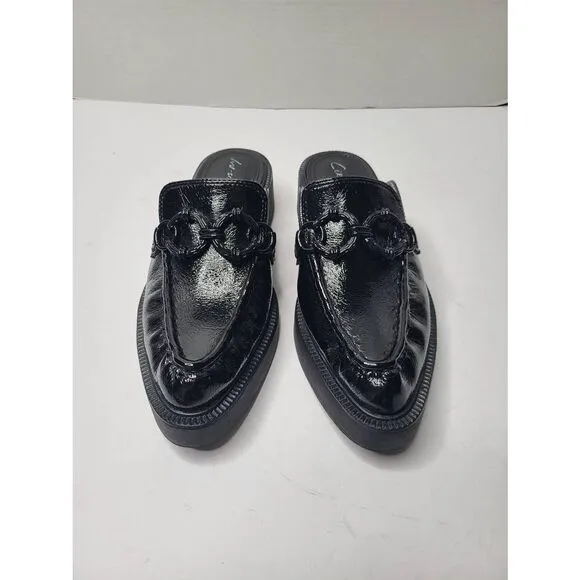 Circus by Sam Edelman Nancy Black Glossy Mules Black 7M  Pointed Toe