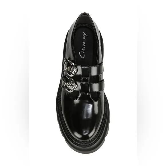 Circus NY By Sam Edelman Bryce Double Strap Mary Jane Shoe Black Shiny NIB 8.5