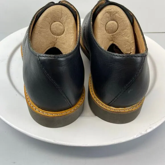 Clarks Atticus Lace Mens 8.5W Black Leather Oxfords Plain Toe Shoes