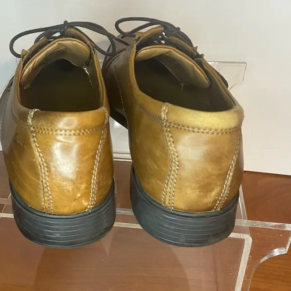 𝅺Clarks Collection Soft Cushion w/Ortholite Brown Leather Shoes Lace-Up Oxford