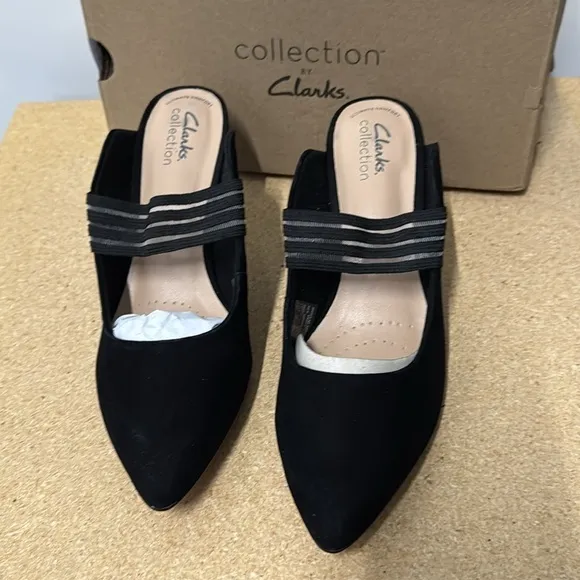 Clarks Illeana Gem Black Mules (BBT6)