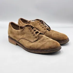 Clarks Men's Size 13 M Tan Suede Crepe Sole Casual Dress Oxfords READ