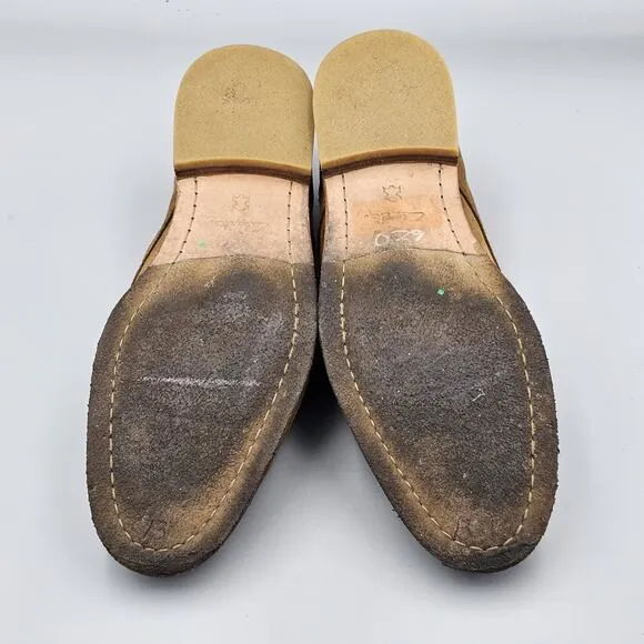 Clarks Men's Size 13 M Tan Suede Crepe Sole Casual Dress Oxfords READ