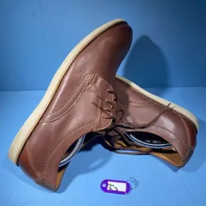 Clarks Men's Raharto Brown Leather Plain Derbys Oxfords Shoes Size 10