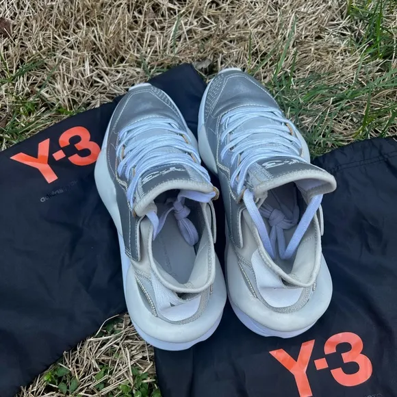 CLEAN Adidas Kaiwa Y-3 Size 9.5 Womens Silver Metallic Shoes