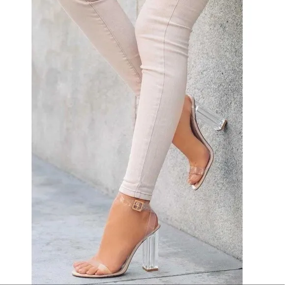 Clear Sexy Strappy Heels