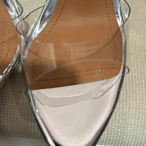 Clear/Silver Pamela 100MM heels