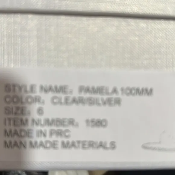 Clear/Silver Pamela 100MM heels