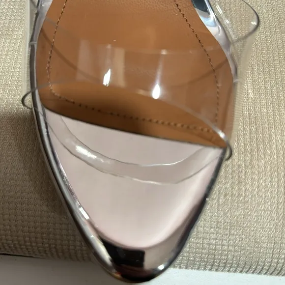 Clear/Silver Pamela 100MM heels