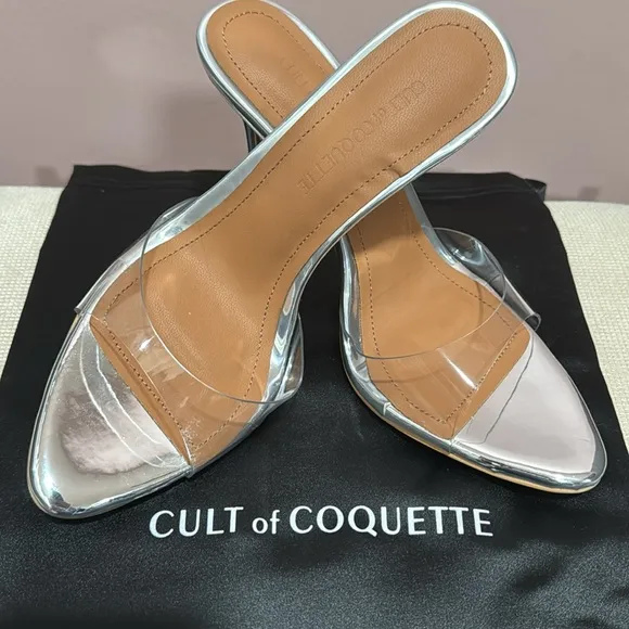 Clear/Silver Pamela 100MM heels