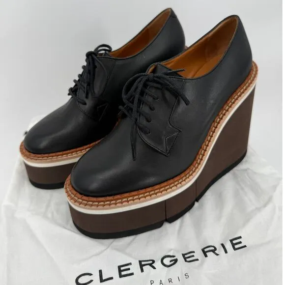 Clergerie Badiane Platform Wedge Oxfords