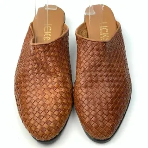 Clicks mules sz 5.5 brown leather vintage 70s 80s