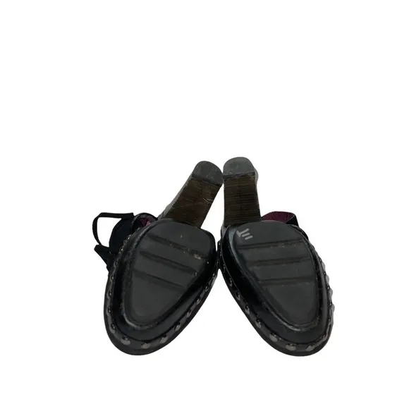 Coach Poppy Rena Platform Suede Mules Tie Sling Woman Shoes Size 9.5