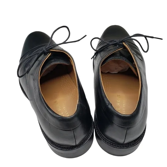 Cole Haan | Black Leather Neutral Business Casual Lace Up Dress Shoes Men's 9