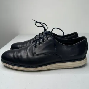 Cole Haan C22766 Mens Dark Blue Leather Grand OS Plain Toe Oxfords, Size 12