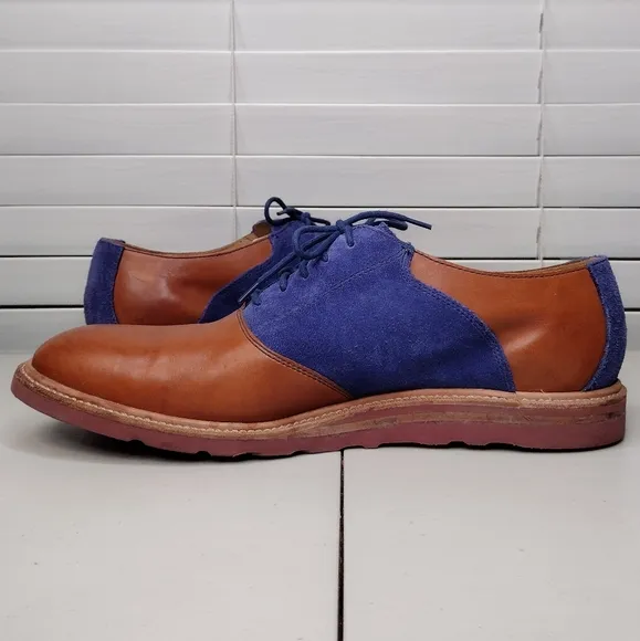 Cole Haan Christy Wedge Men's Suede Leather Two-Tone Oxfords Dress Shoes Sz 13