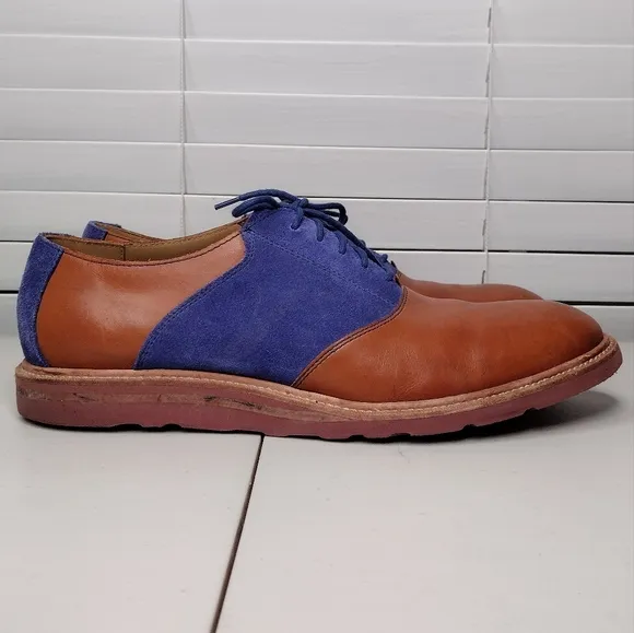 Cole Haan Christy Wedge Men's Suede Leather Two-Tone Oxfords Dress Shoes Sz 13