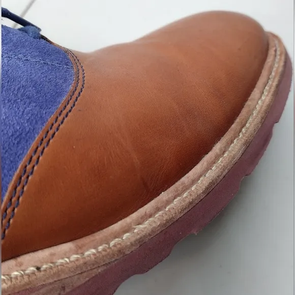 Cole Haan Christy Wedge Men's Suede Leather Two-Tone Oxfords Dress Shoes Sz 13