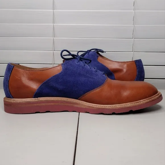 Cole Haan Christy Wedge Men's Suede Leather Two-Tone Oxfords Dress Shoes Sz 13
