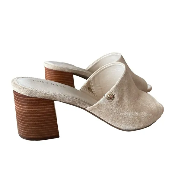 Cole Haan Daina Mule II Cream Suede Size 9