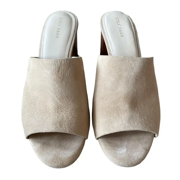 Cole Haan Daina Mule II Cream Suede Size 9
