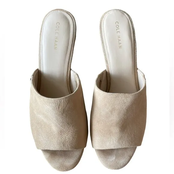 Cole Haan Daina Mule II Cream Suede Size 9