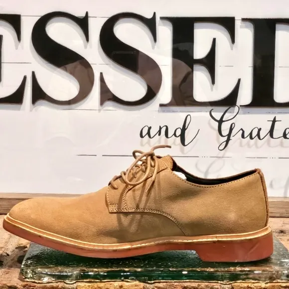 Cole Haan Foley Plain OX.II Suede Oxfords Lght Brown Mns 9.5