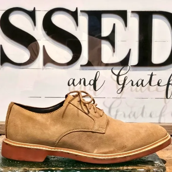 Cole Haan Foley Plain OX.II Suede Oxfords Lght Brown Mns 9.5