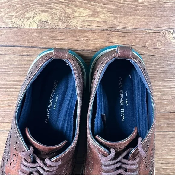 Cole Haan Grand Evolution Leather Wingtips Dress Shoes Men’s Size 8.5 Oxfords