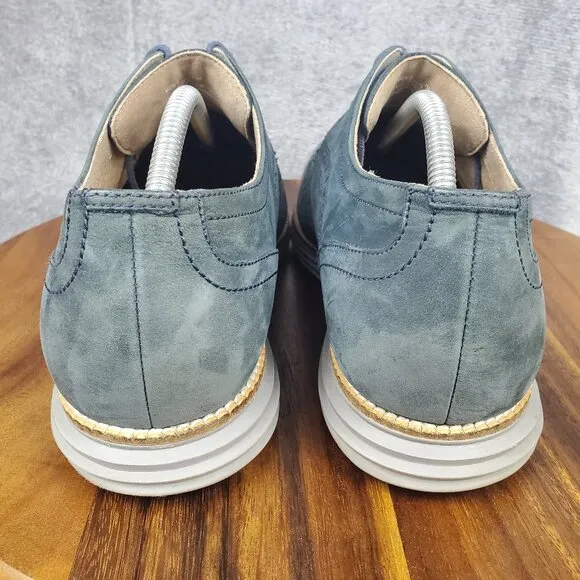 Cole Haan Grand Oxfords Men's 11 M Blue Leather Wingtip Lace Up Dress Shoes