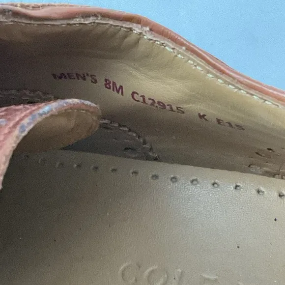 Cole Haan Grand.OS Cambridge Brown Leather Medallion Wingtip Dress Shoes 8M