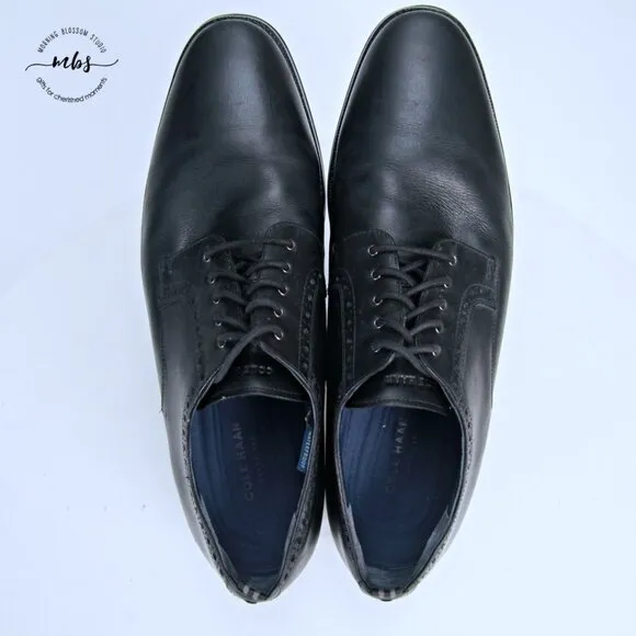 Cole Haan Jefferson Grand 2.0 Plain Oxford Leather Oxfords Black Men 12