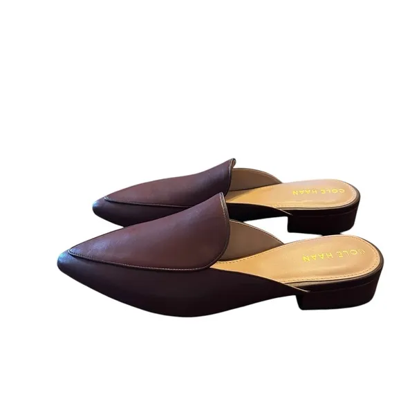 Cole Haan Leather Piper Pointed Toe Mules NEW Size 9.5