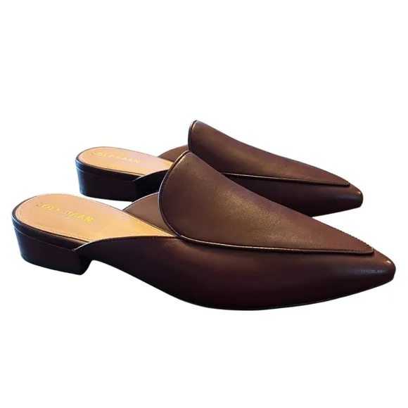 Cole Haan Leather Piper Pointed Toe Mules NEW Size 9.5