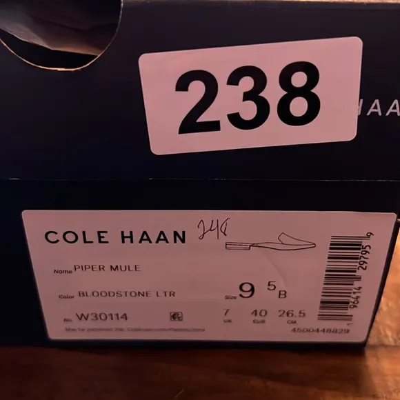 Cole Haan Leather Piper Pointed Toe Mules NEW Size 9.5